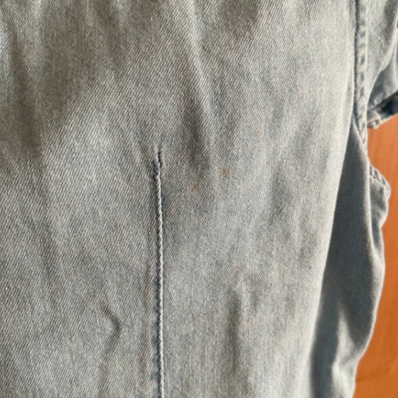 Christopher & Banks Denim Print Button Down Size Medium - Picture 3 of 7